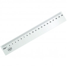 REGLA 20CM PLASTICA BISELADA HAND     