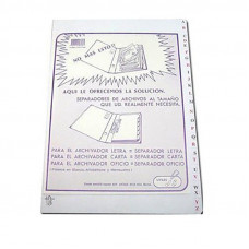 SEPARADOR ALFA.OFICIO A-Z 24 POS. PAPEL9 JS