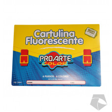 ESTUCHE CARTULINA FLUORESCENTE  6COL 6HJ 23.7X33CM