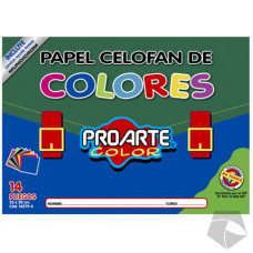 ESTUCHE PAPEL CELOFAN 14HJ 6 COL  33X30CM