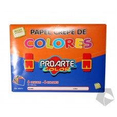 ESTUCHE PAPEL CREPE 6HJ. 6COL 50X100  PROARTE