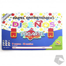 ESTUCHE PAPEL ENTRETENIDO 9HJ. 18 DISENOS 32X24  PROART