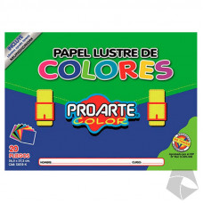 ESTUCHE PAPEL LUSTRE 20HJ 15 COL SURT 26.5X37.5 PROART