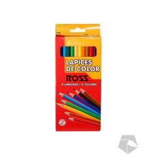 LAPIZ COLOR  LARGO 12UN. ROSS