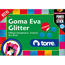 ESTUCHE GOMA EVA GLITTER C/STICKER TORRE IMAGIA