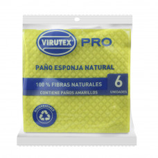 PAÑO ESPONJA AMARILLO 6UND VTX-PRO 